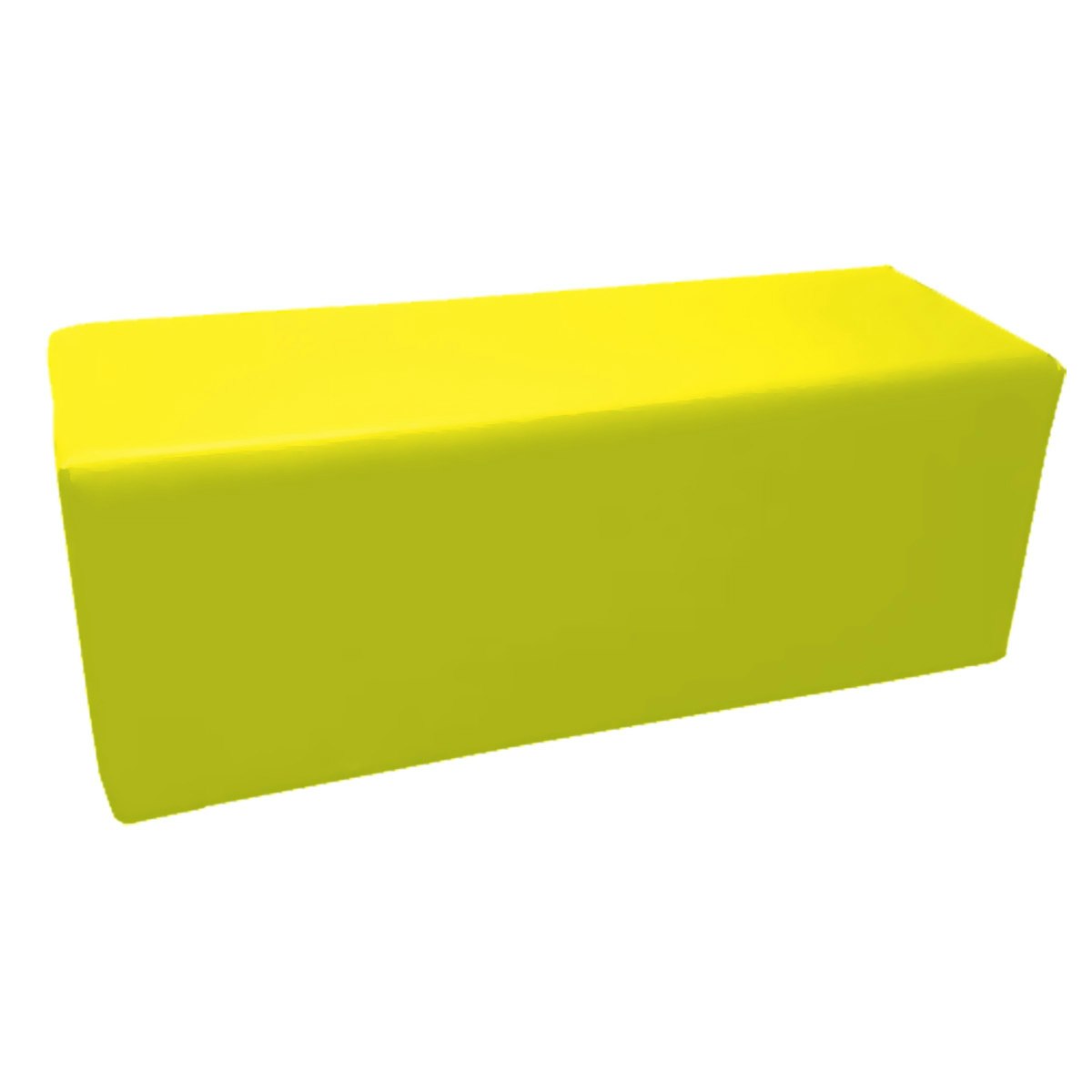 Pouf rectangulaire jaune - 18" x 48"