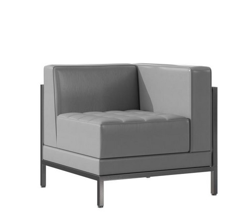 Fauteuil en coin droit zack blanc