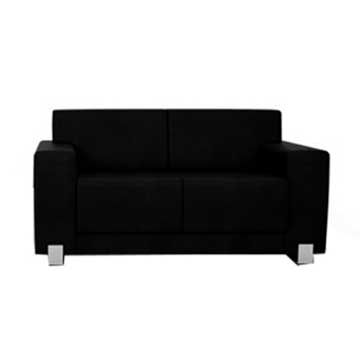Fauteuil noir 2 places