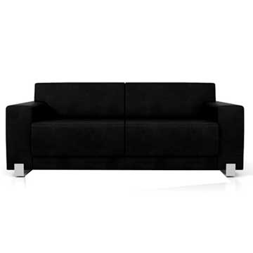 Fauteuil noir 3 places