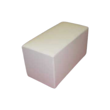 Pouf rectangulaire blanc - 18" x 36"