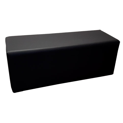 Pouf rectangulaire noir - 18" x 48"