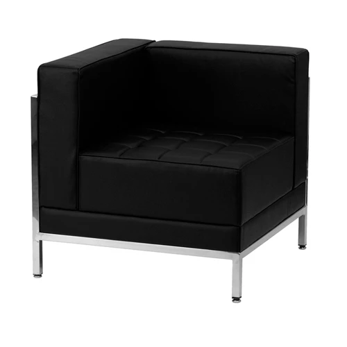 Fauteuil zack noir- coin gauche