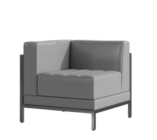 Fauteuil zack gris - coin gauche 