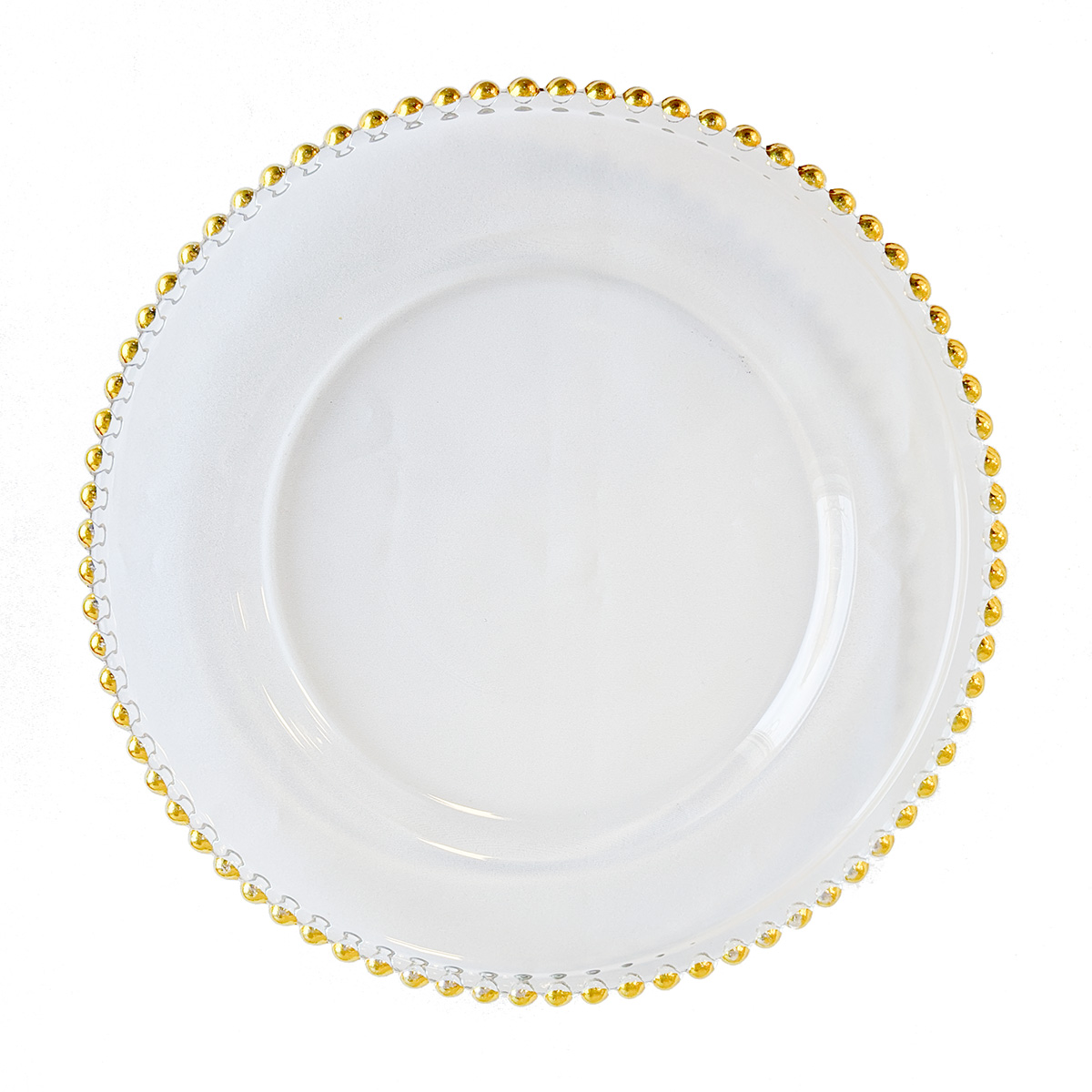 Sous-assiette perlée - or