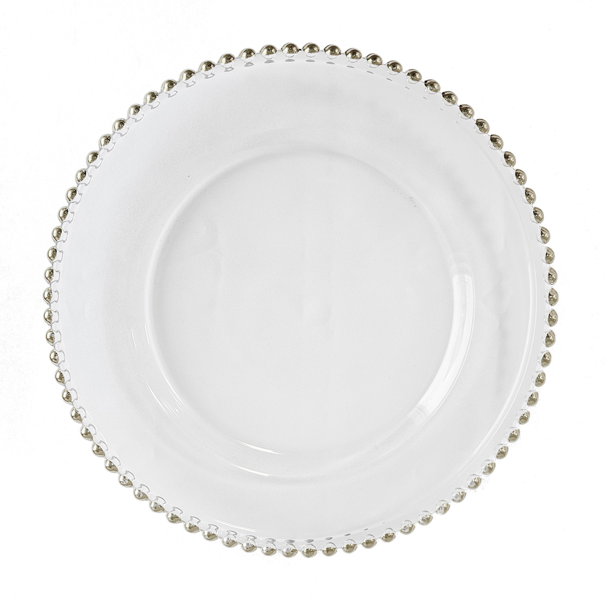 Sous-assiette perlée - argent