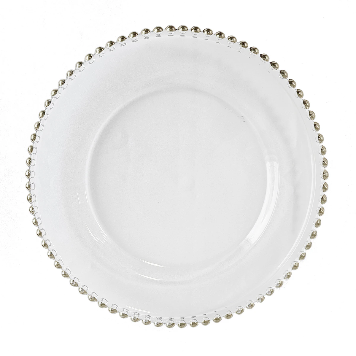 Sous-assiette perlée - argent
