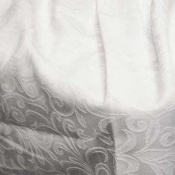 Serviette de table damassée blanche