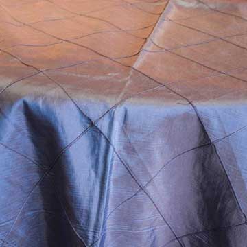 Nappe 110" taffetas bleu/mauve