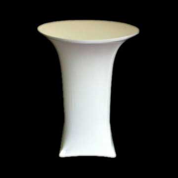 Nappe spandex blanche - table bistro 30" x 42"