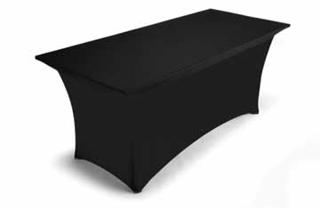 Nappe spandex blanche - table 6' 