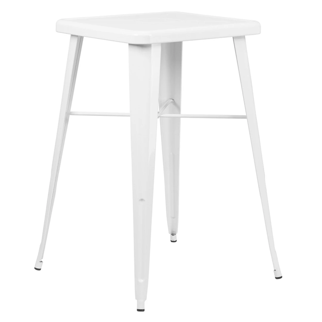 24'' x 24'' - white tolix cocktail table