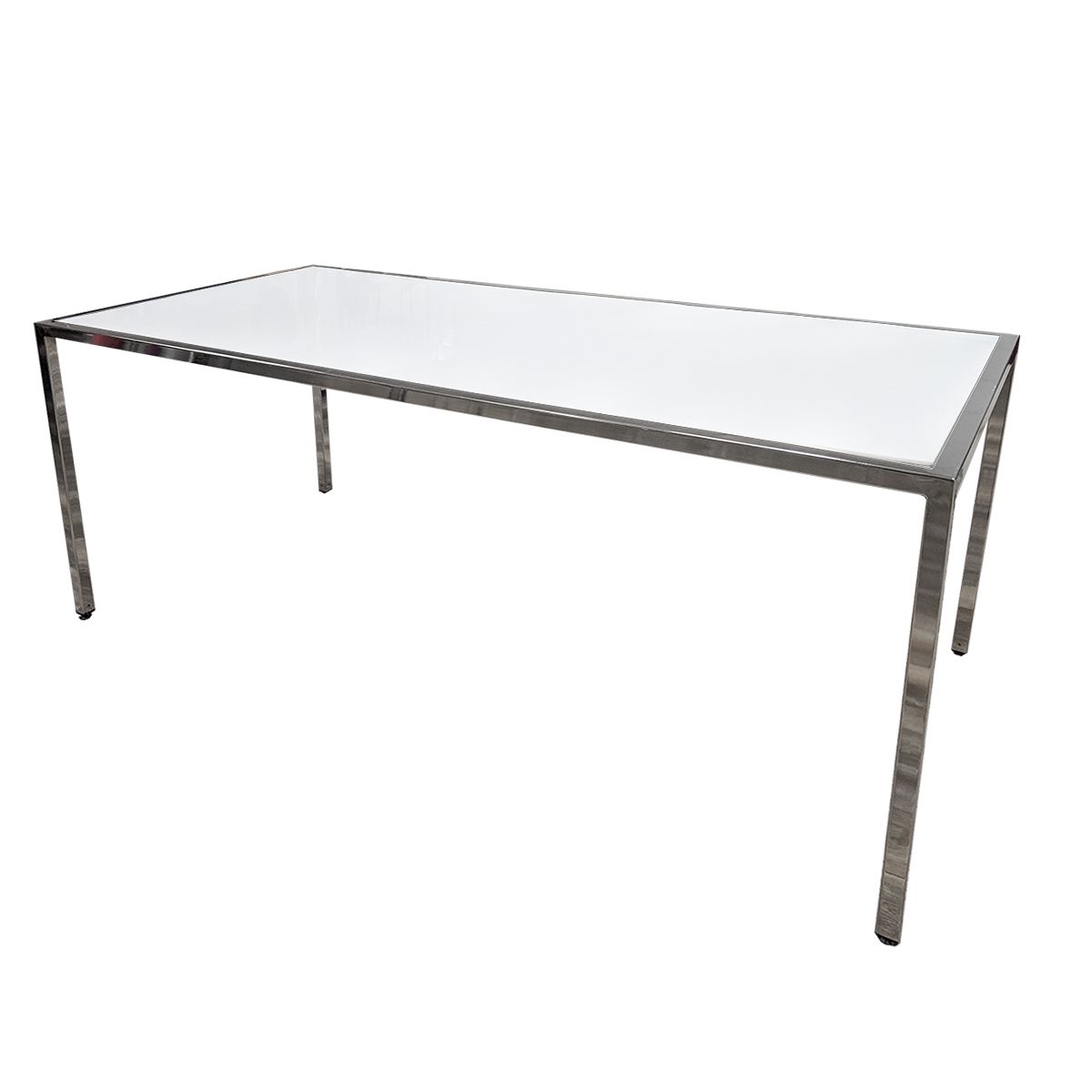 Table rectangulaire chrome - 6'