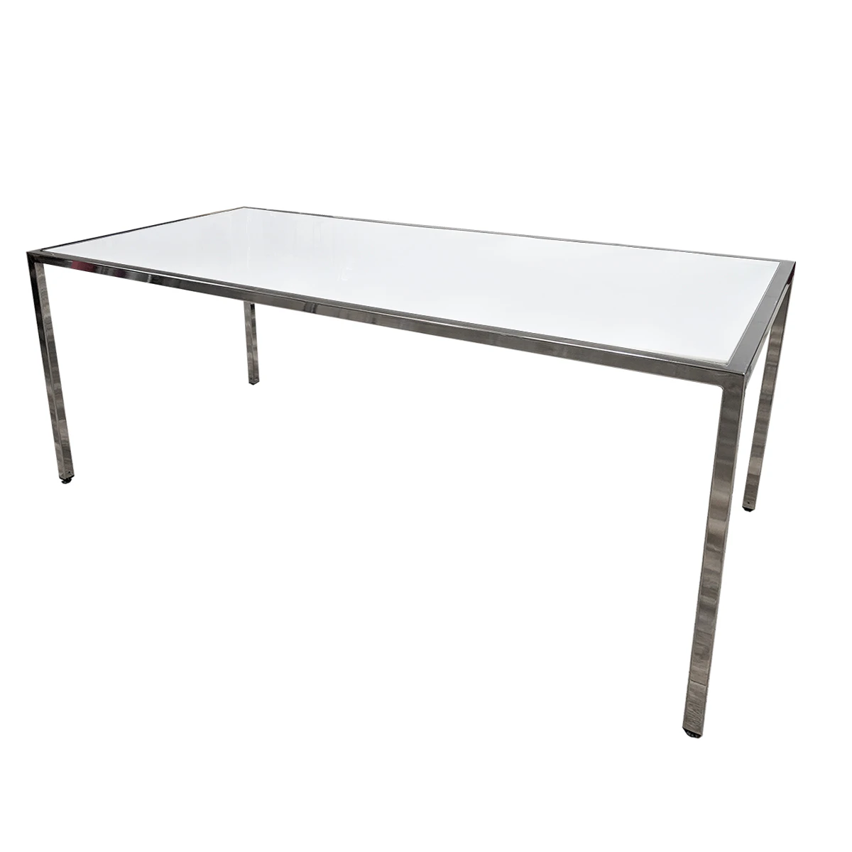 Table rectangulaire chrome - 6'