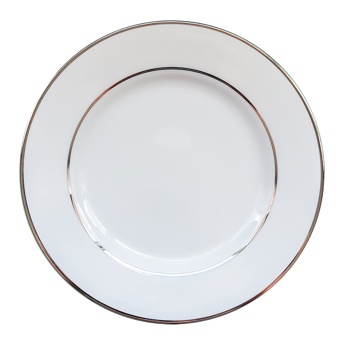 Assiette lignée argent - 10" 