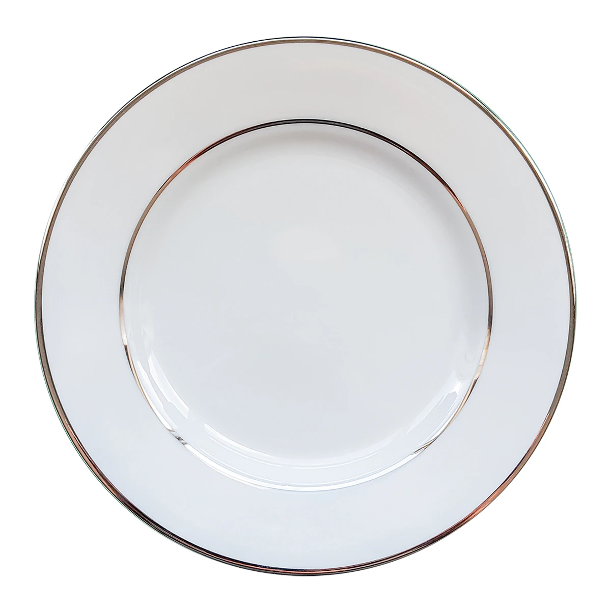 Assiette lignée argent - 10" 