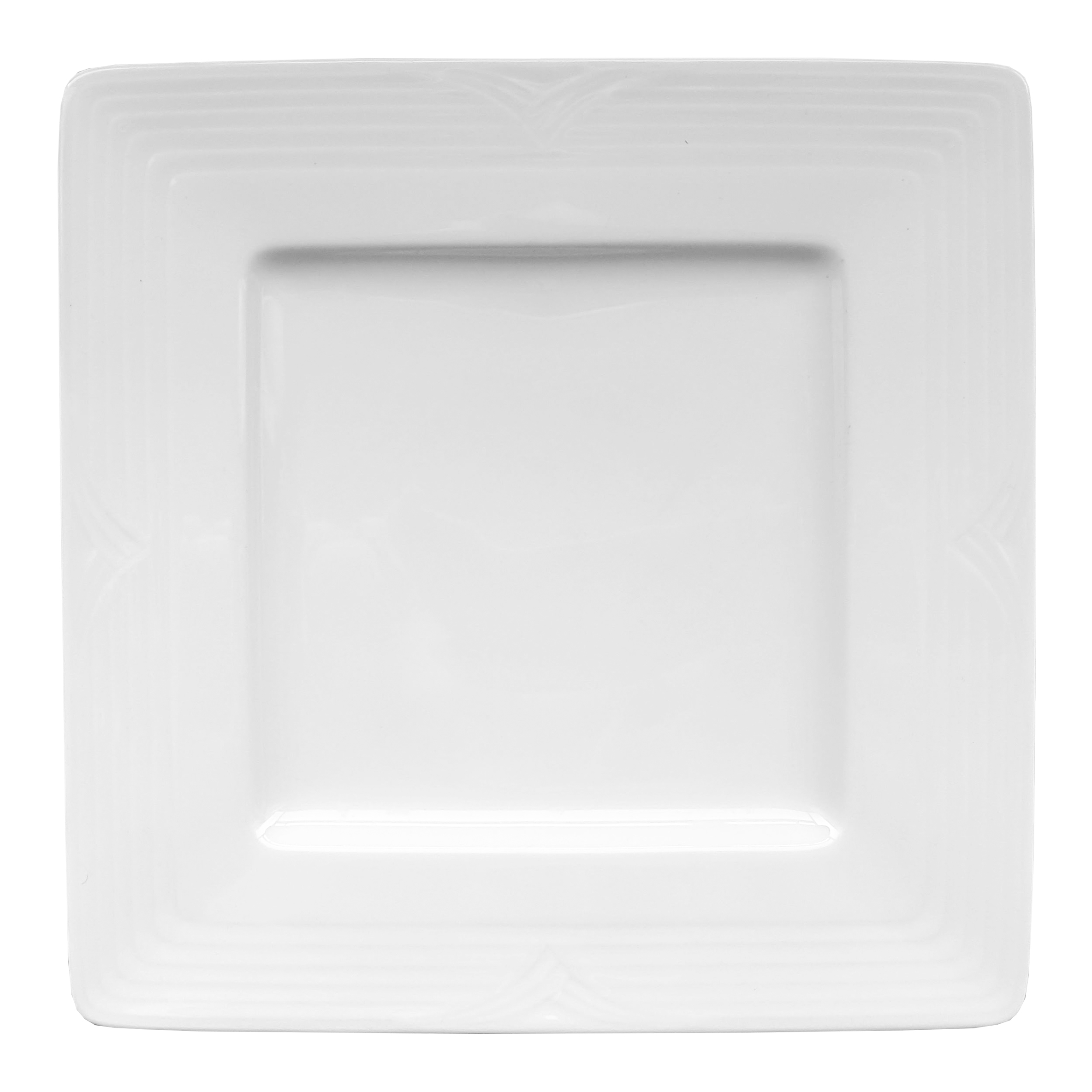 Assiette carrée arctic white - 10"