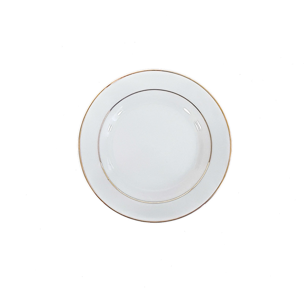 Assiette lignée or -  6" 