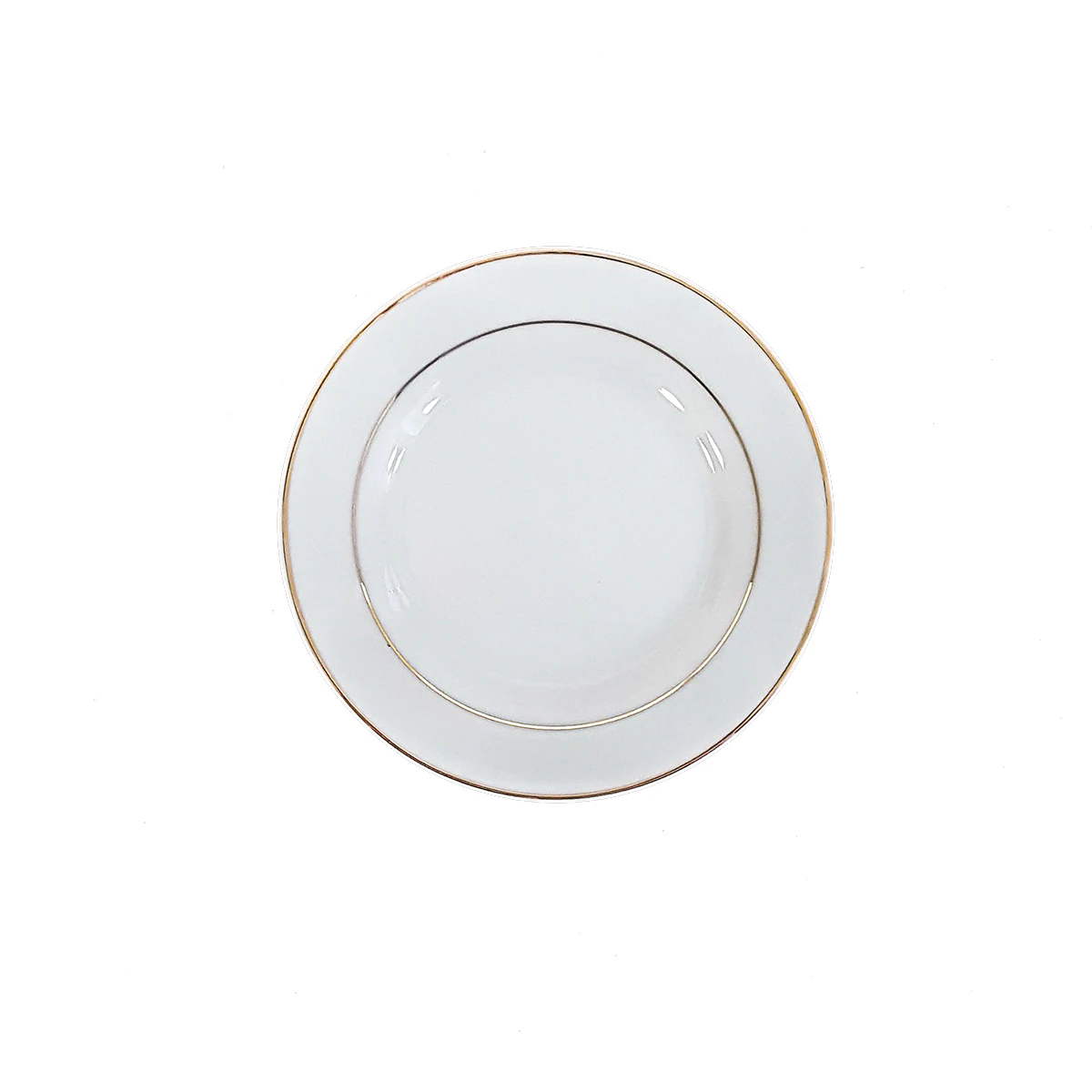 Assiette lignée or -  6" 