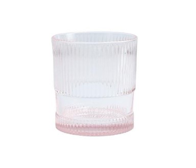 9.85 oz - pink lily glass 