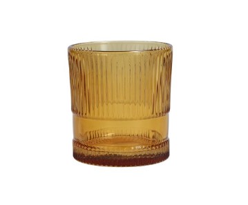 9.85 oz - amber lily glass