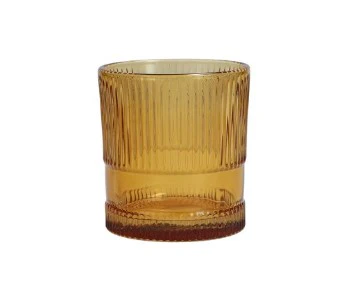 9.85 oz - amber lily glass